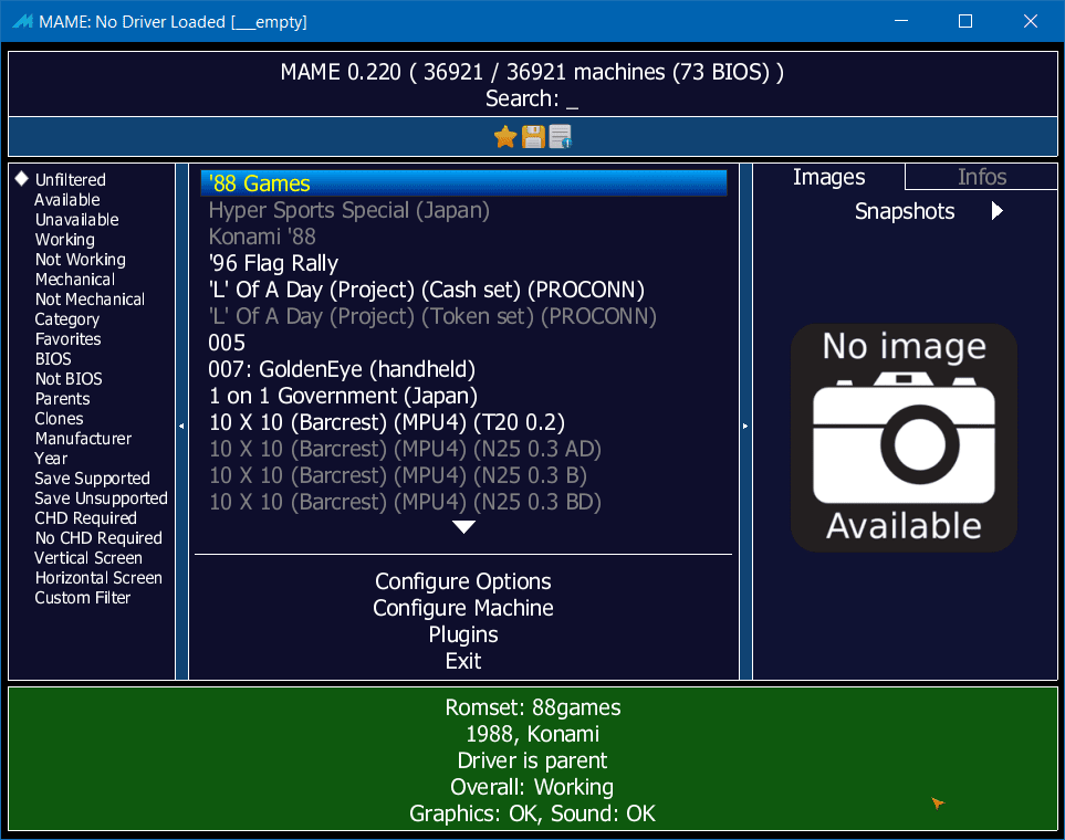 MAME's User Interface