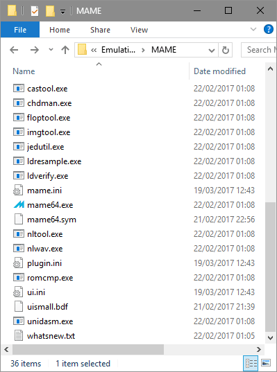 MAME's Default Files