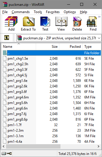 Pacman's ROM file