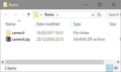 ROM folder with CHD